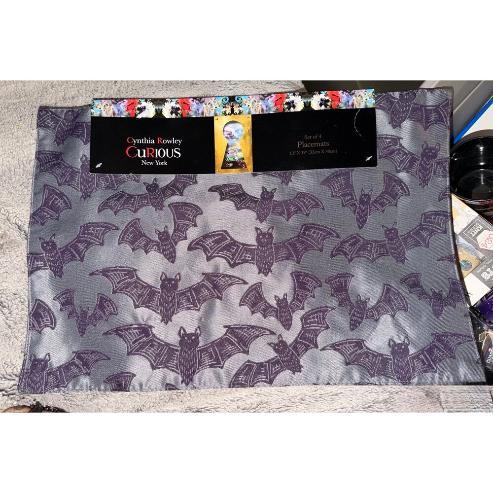 Set of 4 Cynthia Rowley Curious New York Bats placemats